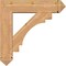 Ekena Millwork Merced Arts and Crafts Smooth Bracket w/ Offset Brace, Western Red Cedar, 7 1/2"W x 30"D x 30"H BKT0806X30X30MRC03SWR - alternate 3